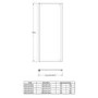 1500 x 900mm Rectangular Sliding Shower Enclosure - Fiji
