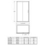 1500 x 900mm Rectangular Sliding Shower Enclosure - Fiji
