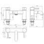 2 Tone Tap Pack with Basin Mixer, Bath Mixer & Shower Arissa