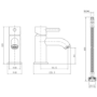 Shiny Black Cloakroom Mixer Tap & Slotted Basin Waste - Arissa