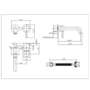 Shiny Black Cloakroom Basin Mixer with Wall Mounted Bath Tap & Slotted Waste - Arissa