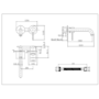 Arissa Black Chrome Wall Mounted Basin Tap with Slotted Waste & Wall Mounted Bath Tap