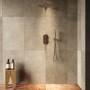 ONLY OPENED - Brushed Bronze 2 Outlet Wall Mounted Thermostatic Mixer Shower Set with Hand Shower - Arissa