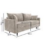 Beige 3 Seater & 2 Seater Chenille Fabric Pocket Sprung Sofa - Archie