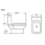 Modern Square Toilet and Basin Bathroom Suite with Wall Mount Sink
