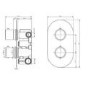 Gunmetal Grey 2 Outlet Wall Mounted Thermostatic Mixer Shower Set with Hand Shower - Arissa