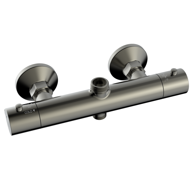 Gunmetal Grey Shower Bath and Basin Tap Set - Arissa