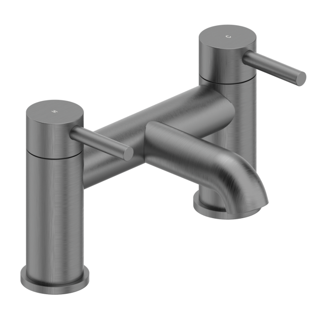 Gunmetal Grey Shower Bath and Basin Tap Set - Arissa