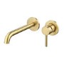 Brushed Brass Wall Mounted Bath Mixer Tap - Arissa