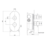 Brushed Brass Overflow Bath Filler Thermostatic Mixer Shower Set - Arissa