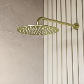 Brushed Brass 2 Outlet  Wall Mounted Thermostatic Mixer Shower Set with Hand Shower - Arissa