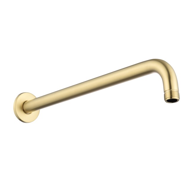 Grade A1 - Brushed Brass Dual Outlet Wall Mounted Thermostatic Mixer Shower with Hand Shower & Diverter - Arissa