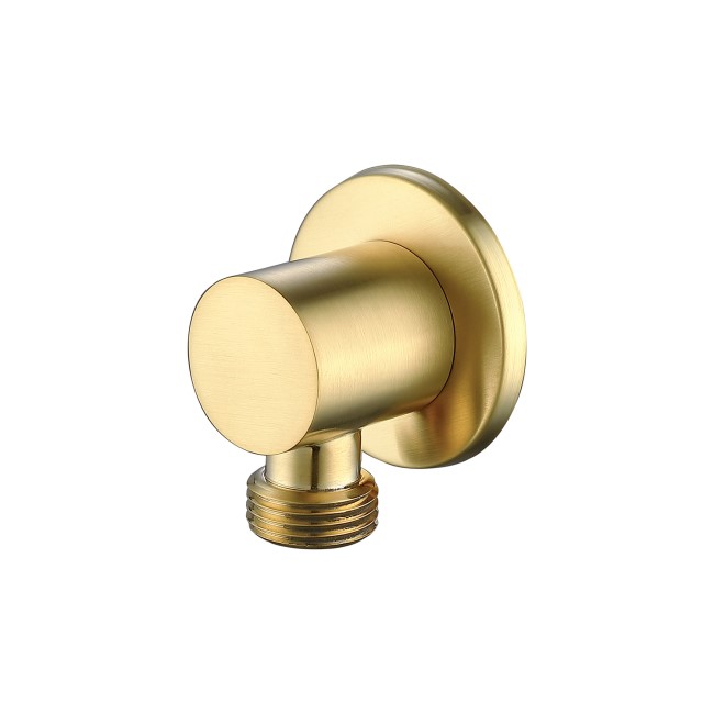 Grade A1 - Brushed Brass Dual Outlet Wall Mounted Thermostatic Mixer Shower with Hand Shower & Diverter - Arissa