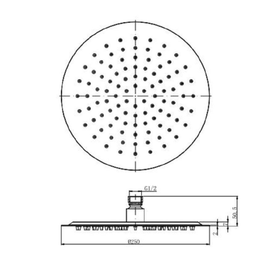 Brushed Brass 2 Outlet Wall Mounted Thermostatic Mixer Shower Set With Hose - Arissa	