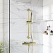 Grade A1 - Brushed Brass Thermostatic Mixer Shower  with Slider Riser Rail Kit  - Arissa
