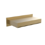 Brushed Brass 2 Outlet Thermostatic Bath Mixer Shower Set With Hand Shower & Square Bath Filler Spout - Zana