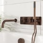 Brushed Bronze 2 Outlet Thermostatic Mixer Shower Set with Hand Shower & Bath Filler Spout – Arissa