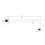 Chrome Dual Outlet Wall Mounted Thermostatic Mixer Shower Set With Hand Shower and Pencil Bath Filler Spout - Arissa