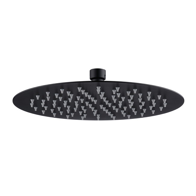 Arissa Matt Black Dual Control Concealed Valve - 1 Outlet & Arissa Matt Black Shower Head & Wall Arm