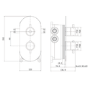 ONLY OPENED - Black 2 Outlet Thermostatic Bath Mixer Shower Set With Hand Shower and Bath Filler Spout - Arissa