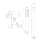 Black 2 Outlet Thermostatic Bath Mixer Shower Set With Hand Shower and Bath Filler Spout - Arissa