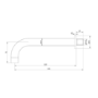Black 2 Outlet Thermostatic Bath Mixer Shower Set With 250mm Wall Mounted Shower Head and Bath Filler Spout - Arissa