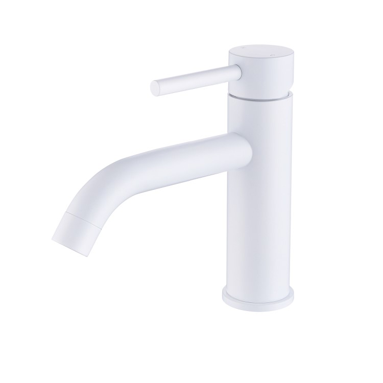 White Mono Basin Mixer Tap - Arissa