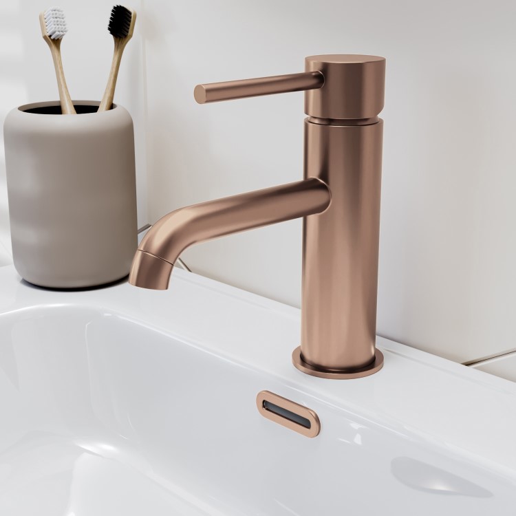 Brushed Bronze Mono Basin Mixer Tap - Arissa