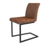 Herringbone Solid Wood Dining Table Set with 2 Dining Benches & 2 Tan Faux Leather Dining Chairs