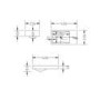 400mm Black Freestanding Cloakroom Vanity Unit with Basin and Chrome Handle - Ashford