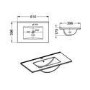 600mm Black Wall Hung Vanity Unit with Basin and Black Handle - Ashford