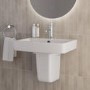 570mm Semi Pedestal Basin with 1 Tap Hole - Ashford