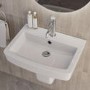 570mm Semi Pedestal Basin with 1 Tap Hole - Ashford