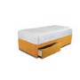 Sleepeezee Single 2 Drawer Divan Bed in Tweed Mustard with Cooler Pinnacle 1000 Mattress