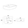 Matt Black Full Pedestal Cloakroom Basin with 1 Tap Hole 450mm - Atlanta