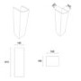 Matt Black Full Pedestal Cloakroom Basin with 1 Tap Hole 450mm - Atlanta
