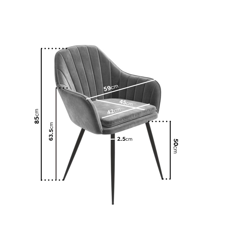 Aura Oval White Gloss Dining Table with 6 Grey Velvet Dining Chairs with Black Legs