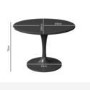 Round Black Gloss Dining Table with 4 Orange Velvet Tub Dining Chairs - Aura