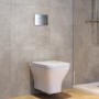 Wall Hung Rimless Toilet with Soft Close Seat, Chrome Mechanical Flush Plate, 1160mm Frame & Cistern - Austin