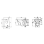 Wall Hung Rimless Toilet with Soft Close Seat, White Glass Pneumatic Flush Plate, 820mm Frame & Cistern - Austin
