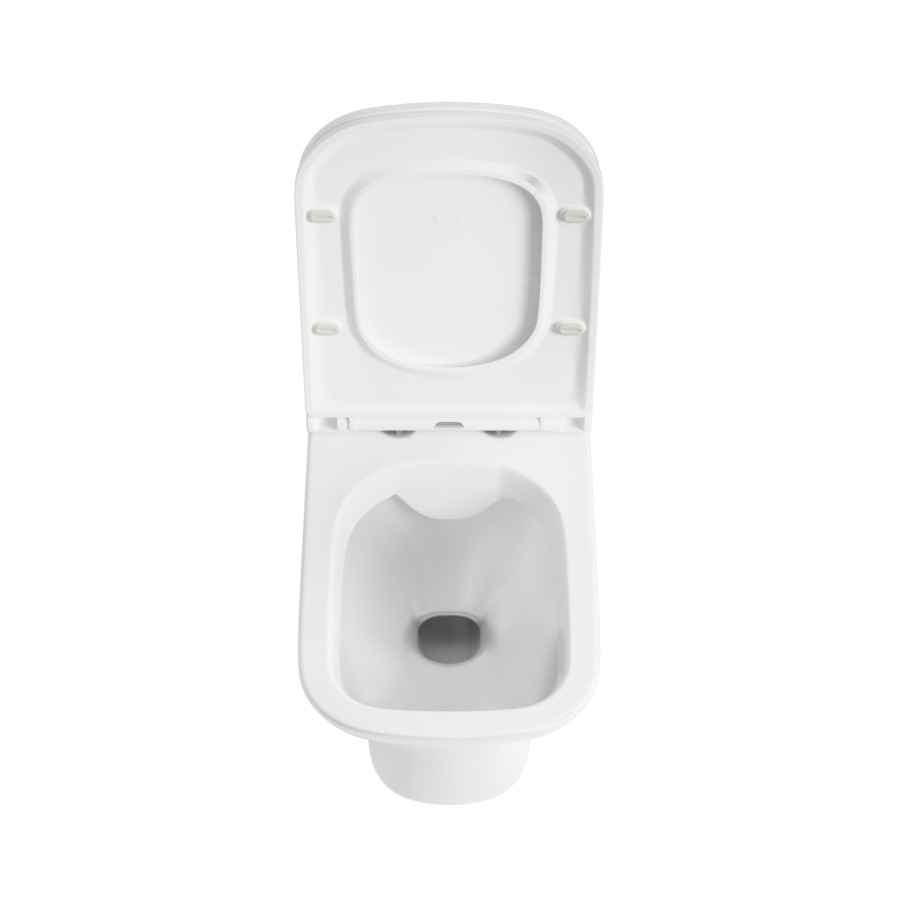 Wall Hung Rimless Toilet with Soft Close Seat, Brushed Brass Pneumatic Flush Plate, 820mm Frame & Cistern - Austin