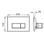 Wall Hung Rimless Toilet with Soft Close Seat, Brushed Bronze Pneumatic Flush Plate, 1160mm Frame & Cistern - Austin