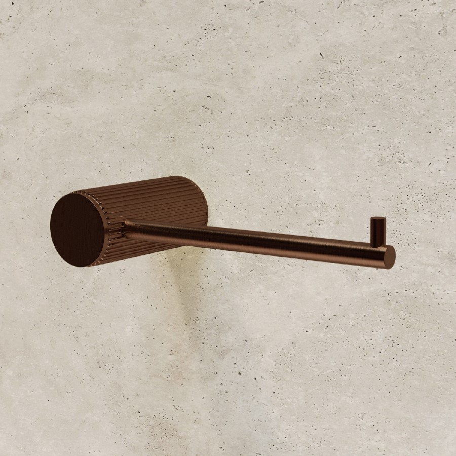 3 Piece Bronze Knurled Bathroom Accessory Set - Arissa