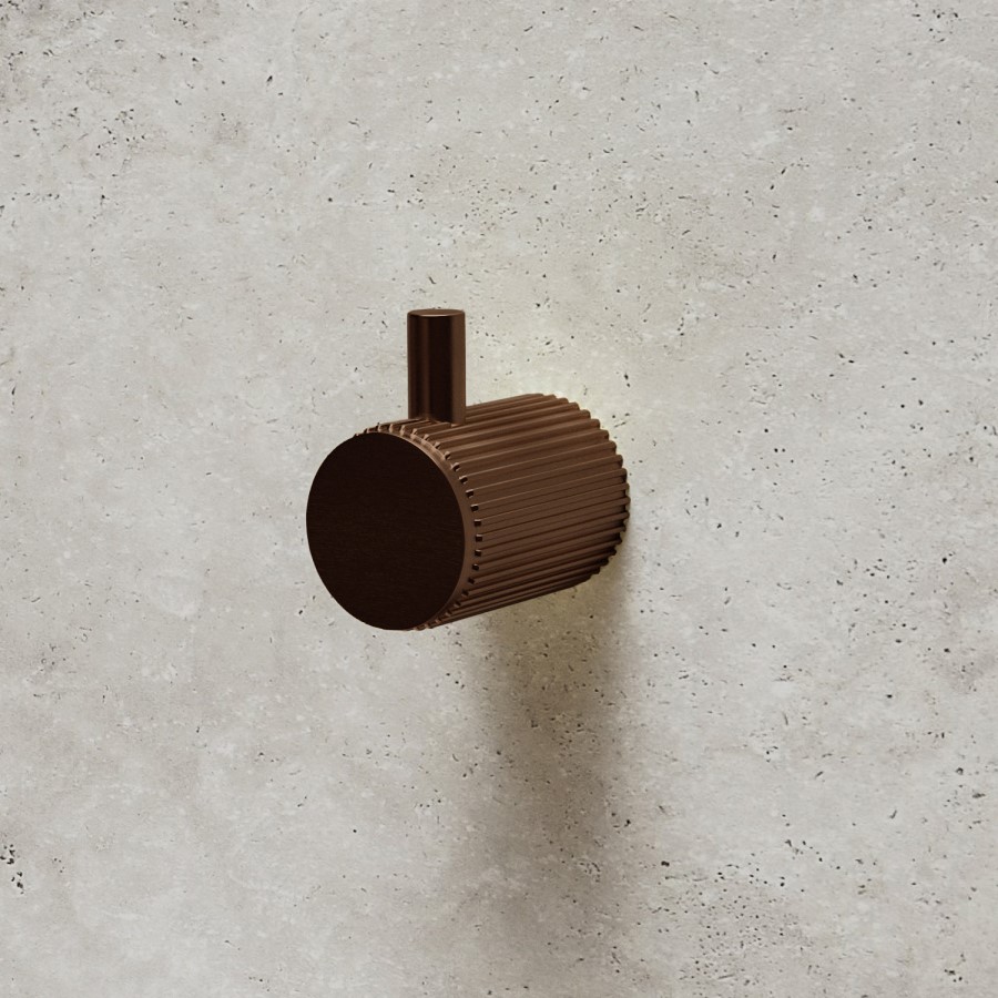 3 Piece Bronze Knurled Bathroom Accessory Set - Arissa