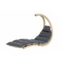 Outdoor Wooden Swing Lounger with Anthracite Grey Cushion