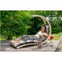 Outdoor Wooden Swing Lounger with Anthracite Grey Cushion