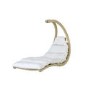 Outdoor Wooden Swing Lounger with Creme Cushion