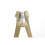 Outdoor Wooden Swing Lounger with Creme Cushion