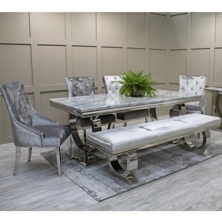 Grey Marble Dining Table Set Photos