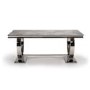 Grey Marble Dining Set with 180cm Table Velvet Chairs and Bench - Seats 6 - Vida Living Arianna